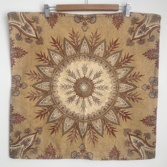 Set of 2 Pottery Barn Gold Mandala Throw Pillow Covers 24” - Picture 1 of 7